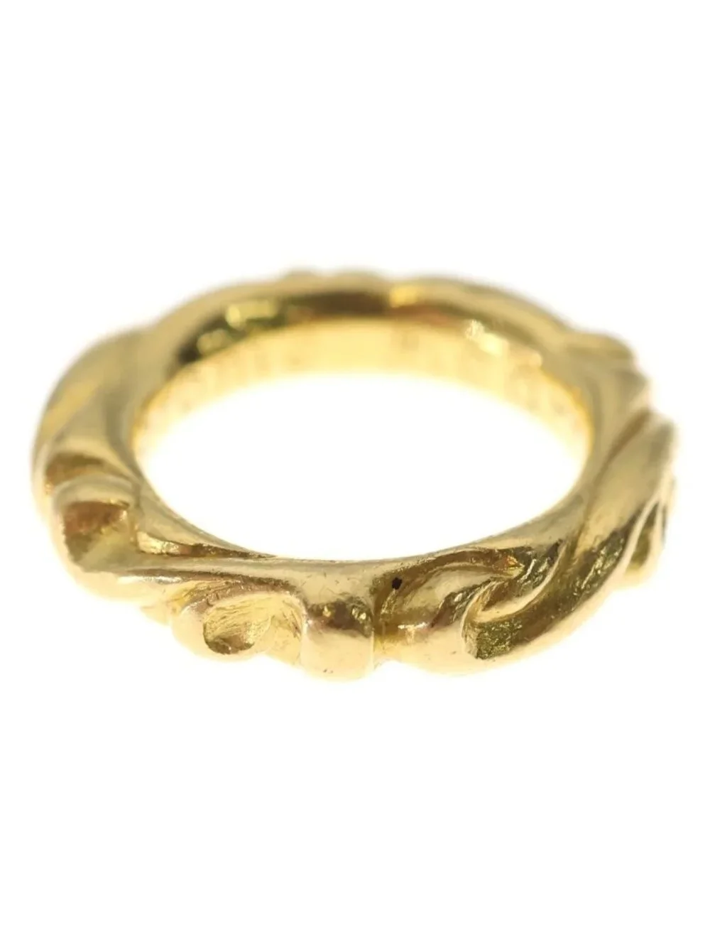 Chrome Hearts 22k Scrl Band Scroll Ring Gold
